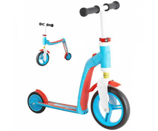 

Беговел+самокат 2 в 1 Highway baby blue/red Scoot and ride