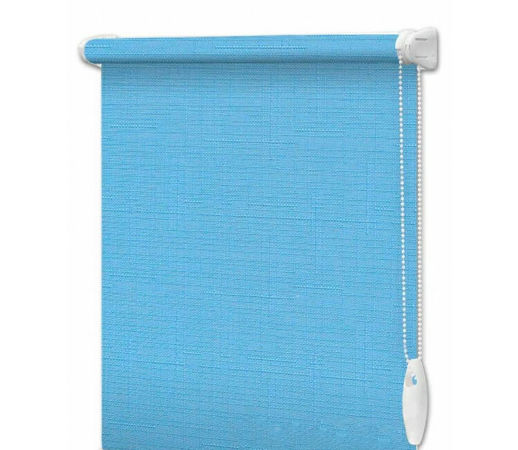 

Рулонная штора InterDiz 1350*1600 Лен 2074 Голубой открытого типа