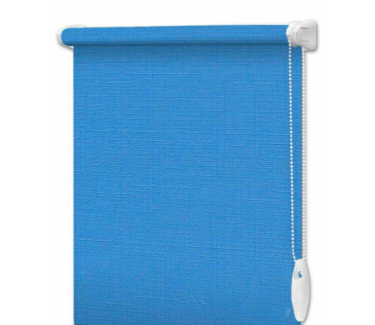 

Рулонная штора InterDiz 1075*1600 Лен 874 Синяя открытого типа