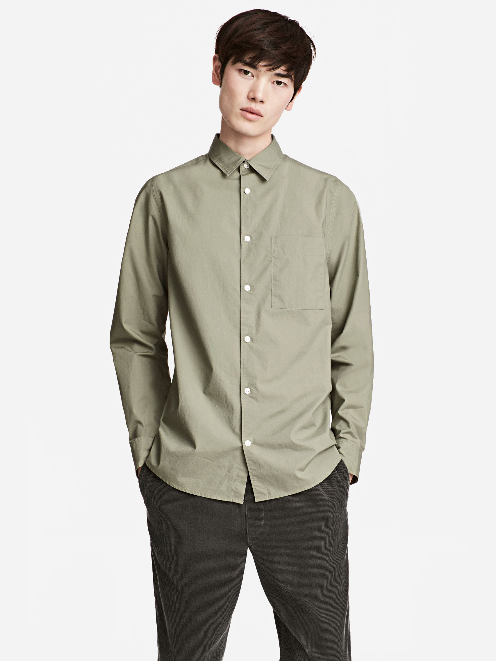 

Рубашка H&M 2891008  Хаки, Рубашка H&M 2891008 XL Хаки