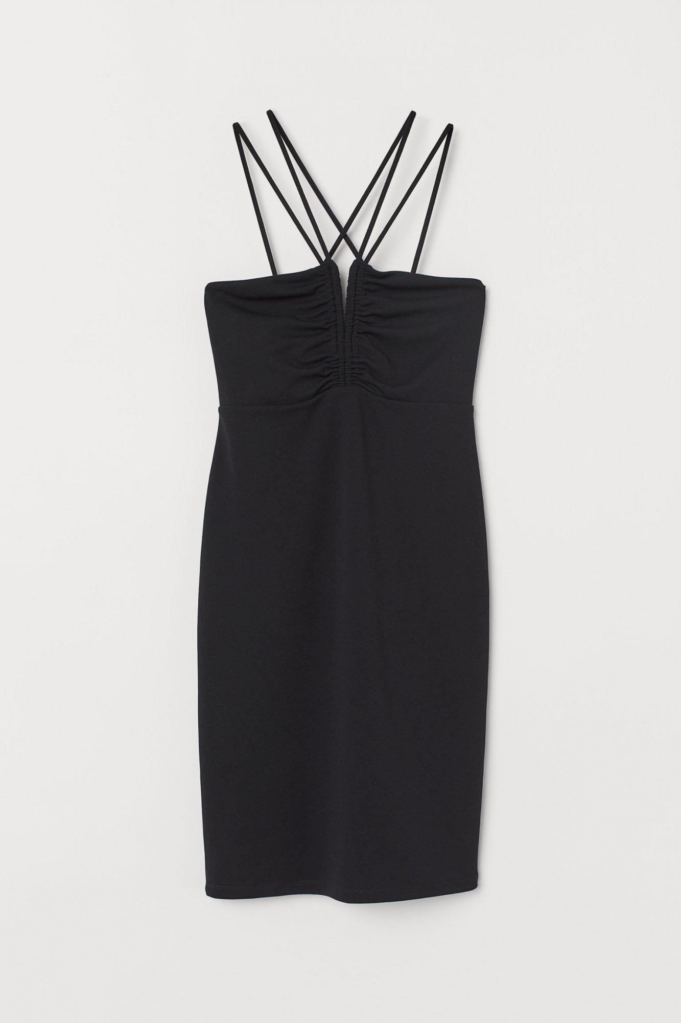

Платье-футляр H&M однотонное  Черное, Платье-футляр H&M однотонное S Черное