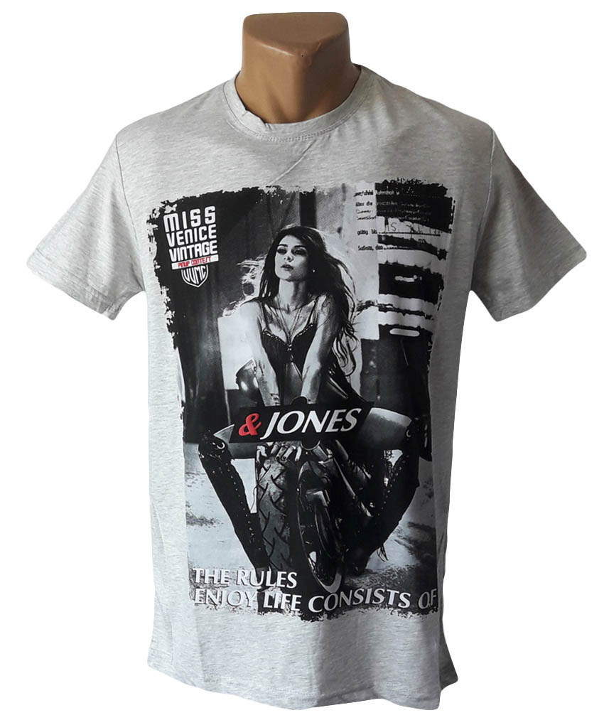 

Мужская футболка с девушкой Daniel and Jones 5331 XXL цвет серый