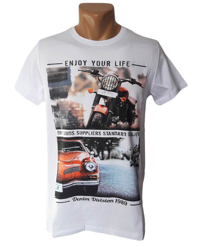 

Футболка с мото тематикой Highlander 5207  цвет белый, Футболка с мото тематикой Highlander 5207 XL цвет белый