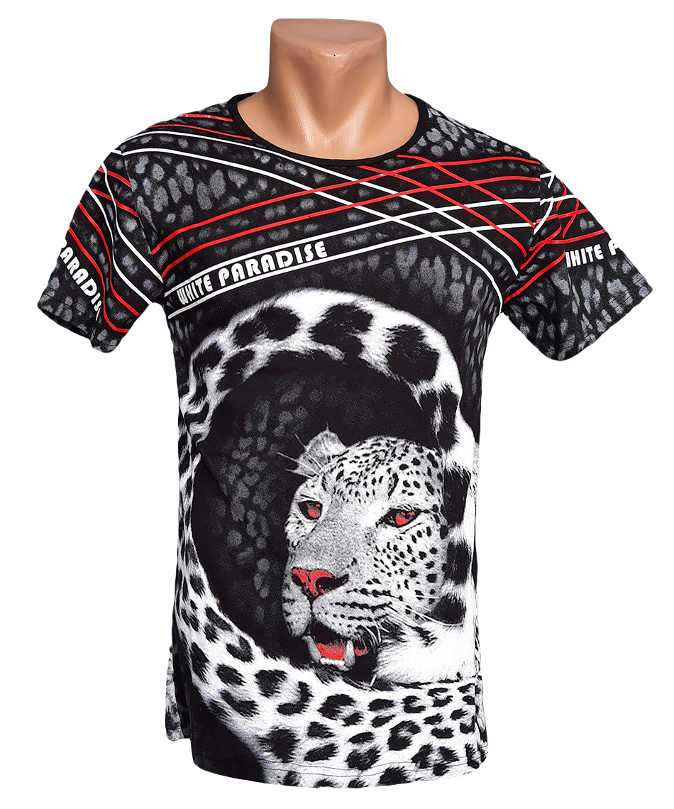 

Футболка с леопардом White Paradise 5935 XXL цвет черный