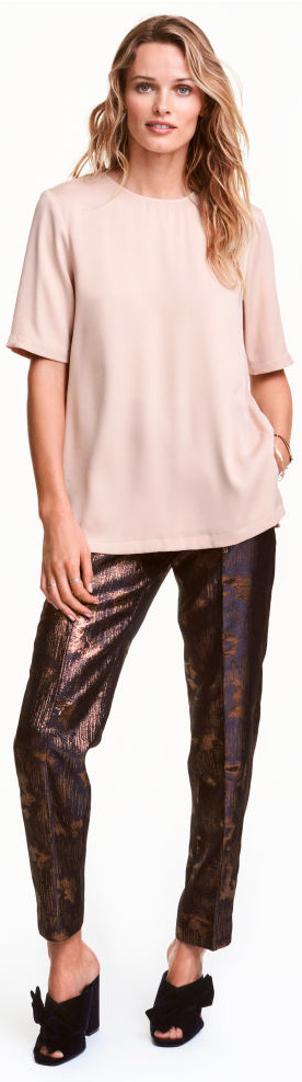 

Брюки H&M 3hm04400153  Золотистые, Брюки H&M 3hm04400153 38 Золотистые