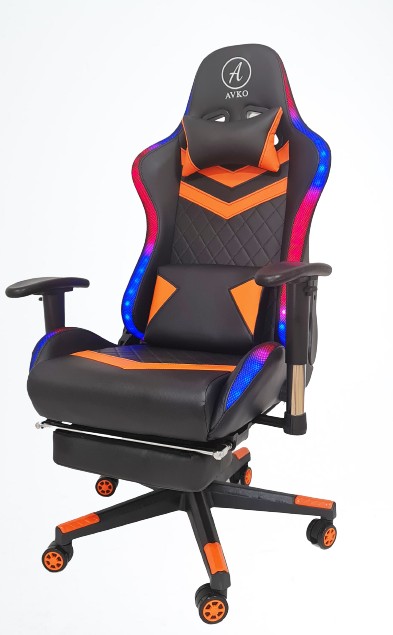 

Кресло геймерское, компютерное Avko Style AG72840 Orange RGB подсветка