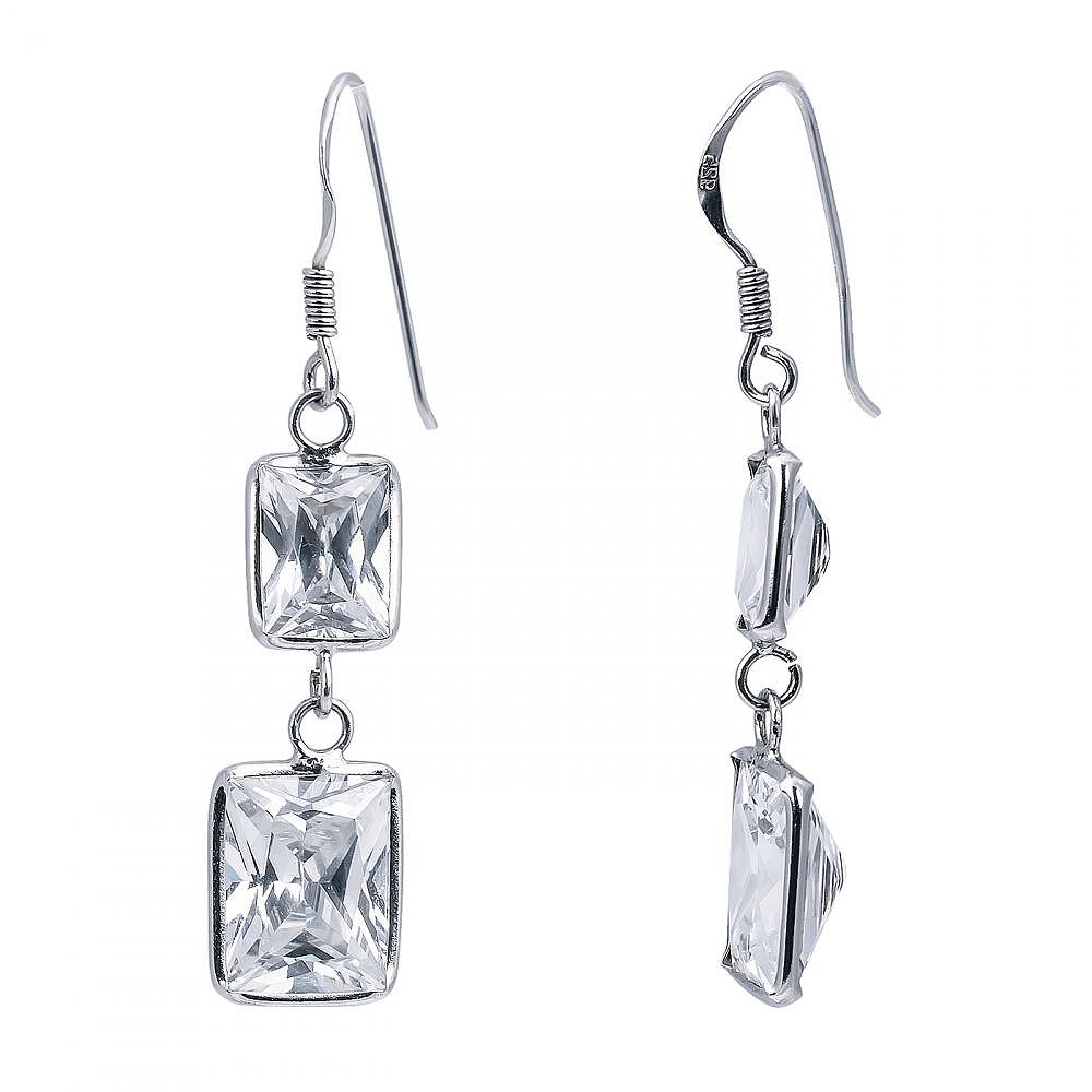 

Серьги из серебра с куб. циркониями 144073