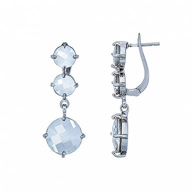 

Серьги из серебра с Swarovski Zirconia 144269