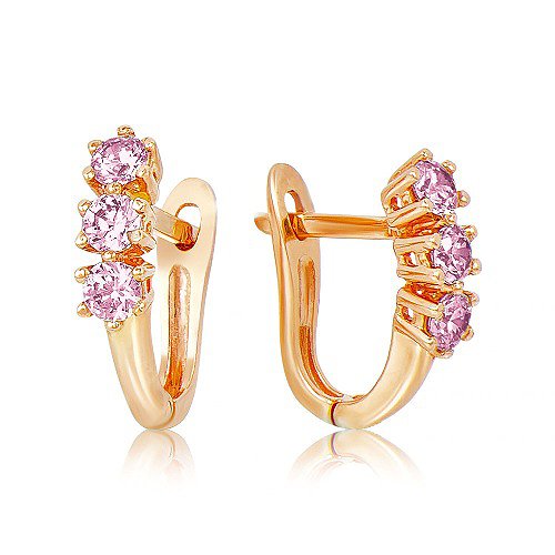 

Серьги из красного золота с Swarovski Zirconia 309013