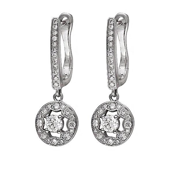 

Серьги из белого золота с бриллиантами 070858