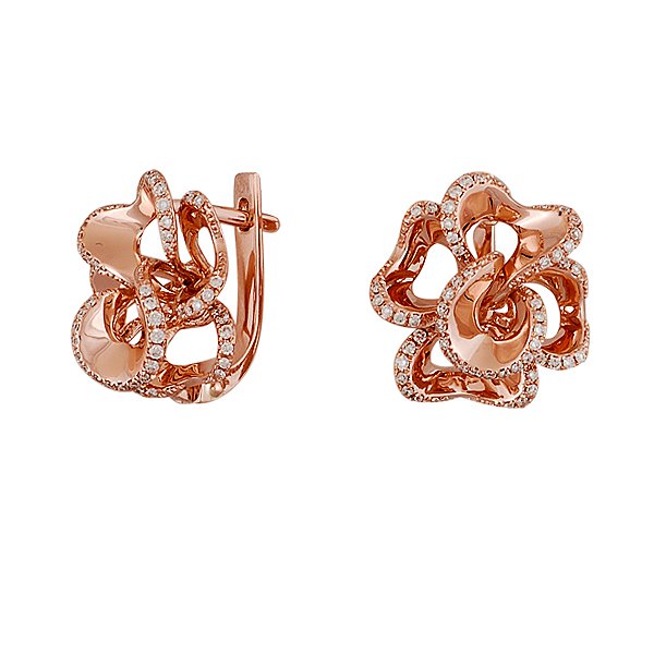 

Серьги из красного золота с бриллиантами 009089