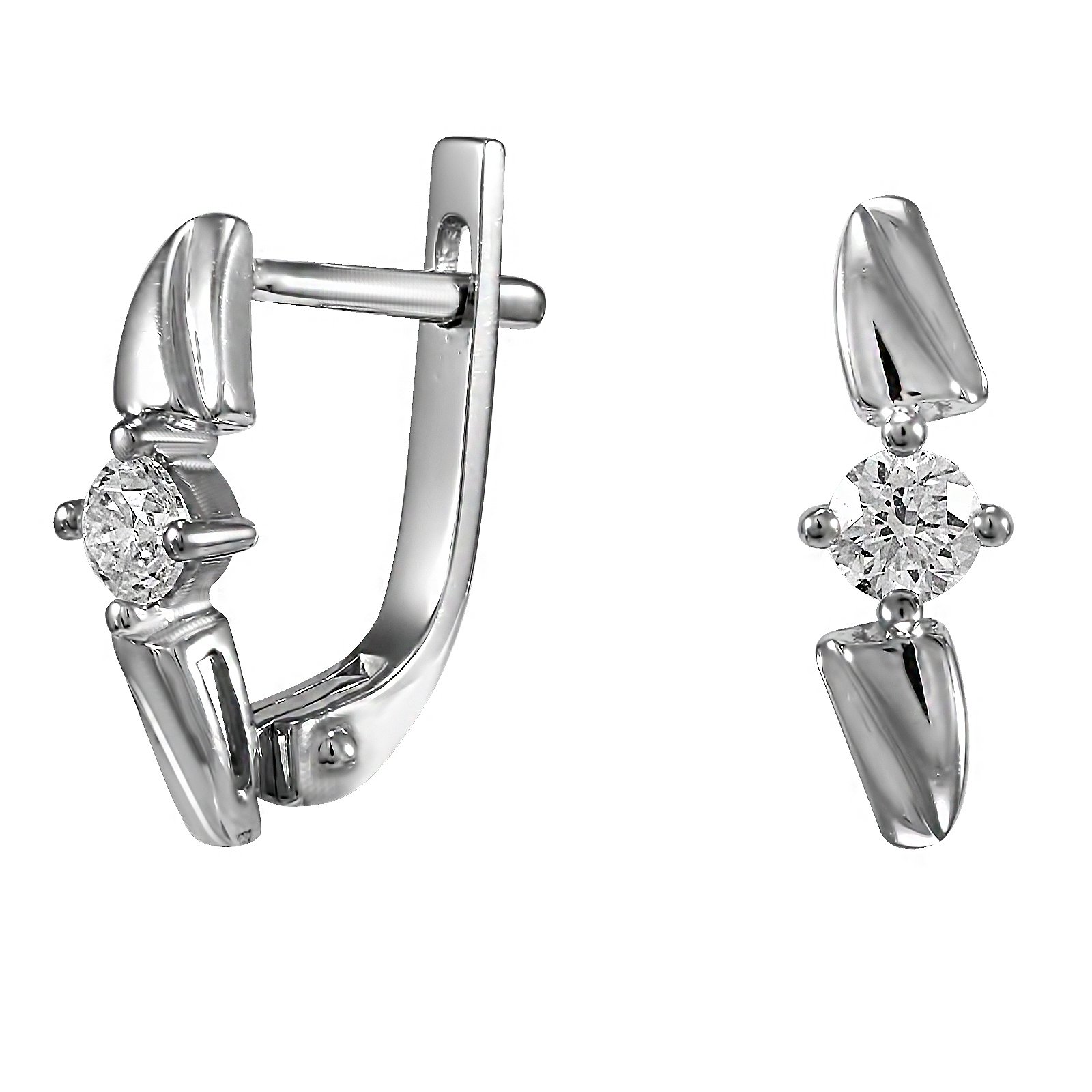 

Серьги из белого золота с бриллиантами 019906
