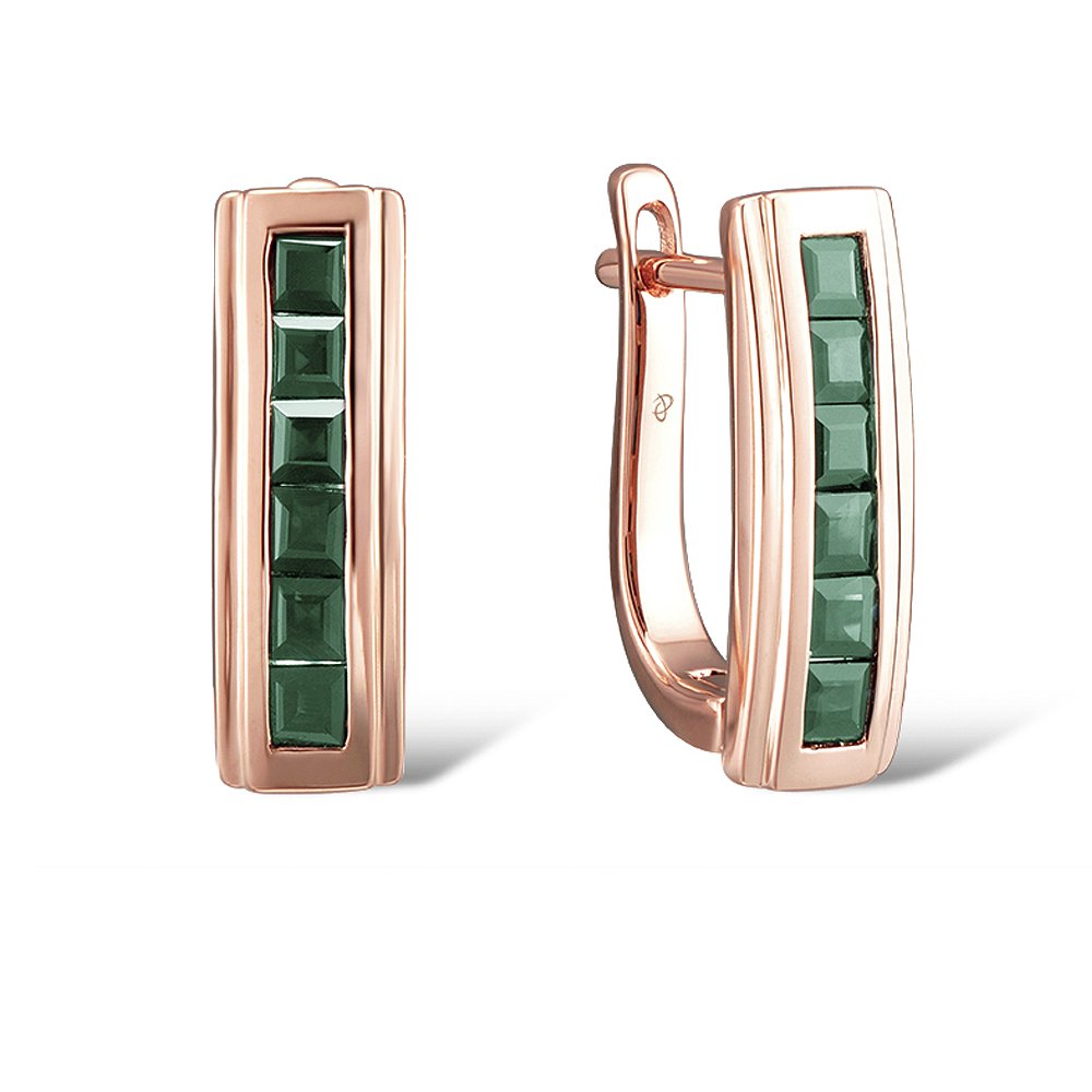 

Серьги из красного золота с изумрудами 1552639