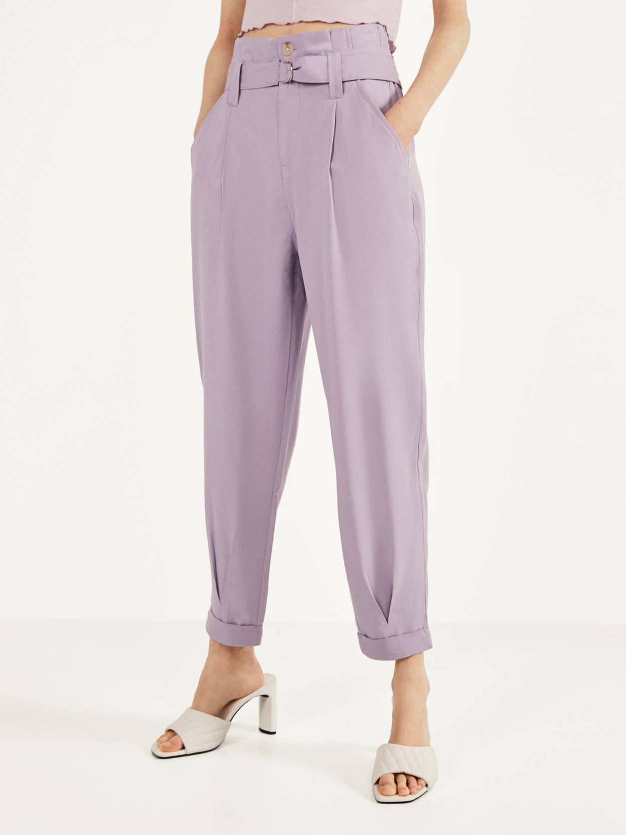 

Брюки Bershka 00085512612  Лиловые, Брюки Bershka 00085512612 34 Лиловые