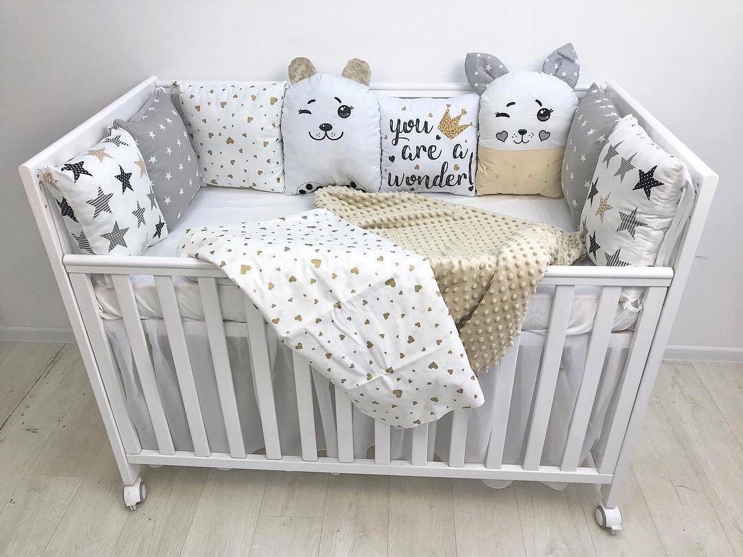 

Детский постельный набор с бортиками You Are Wonder Moon Time 120*60см