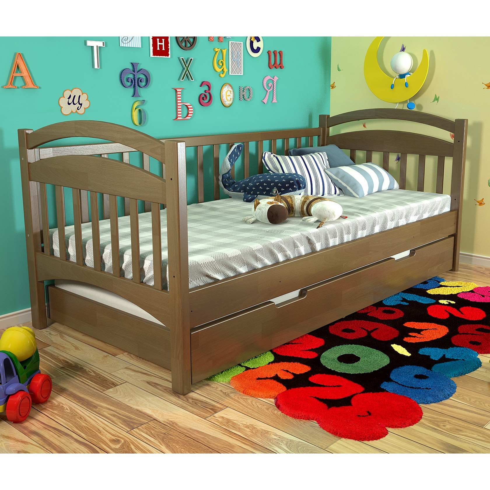 

Детская кровать Алиса (Arbor Drev) Орех 90х200 см 71145_7