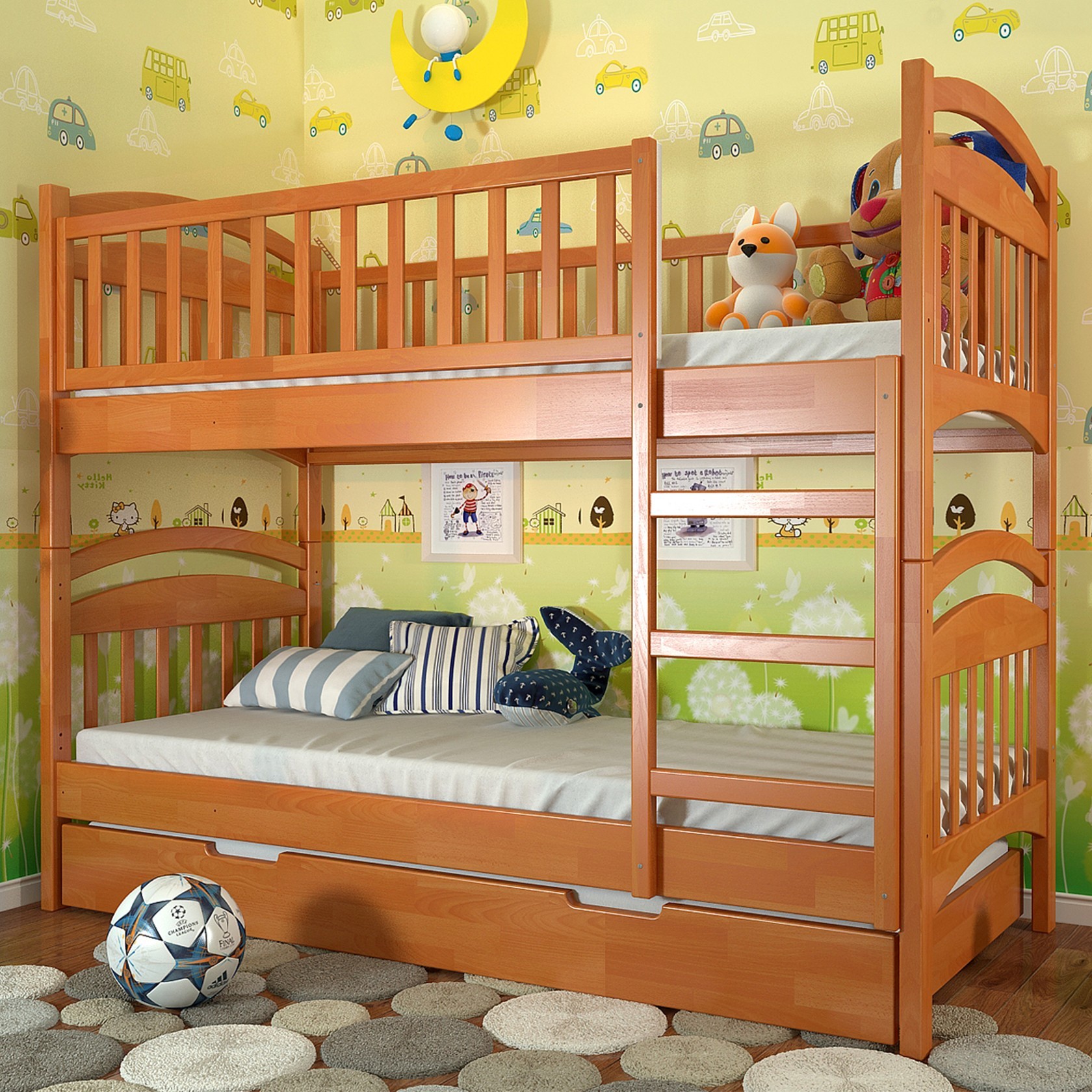 

Детская кровать Смайл трансформер (Arbor Drev) Ольха 80х200 см 71152_1