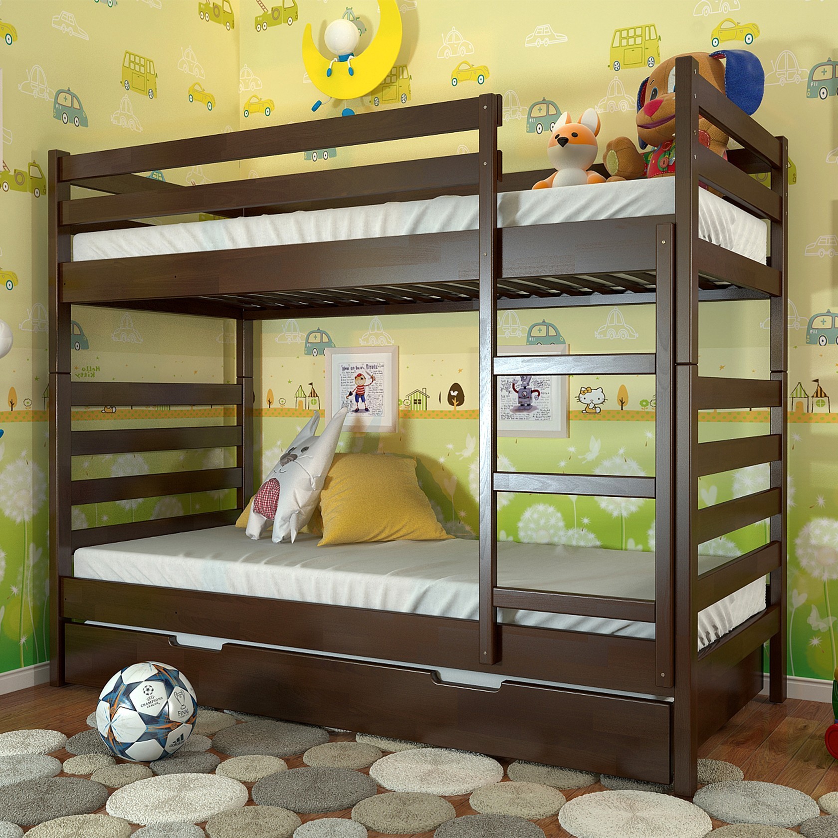 

Детская кровать Рио трансформер (Arbor Drev) Темный орех 80х200 см 71151_31