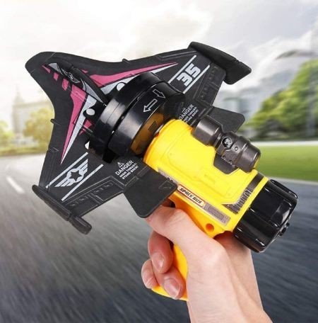 

Планер катапульта Space Bus Power, детский пистолет с самолетиком (Черный)