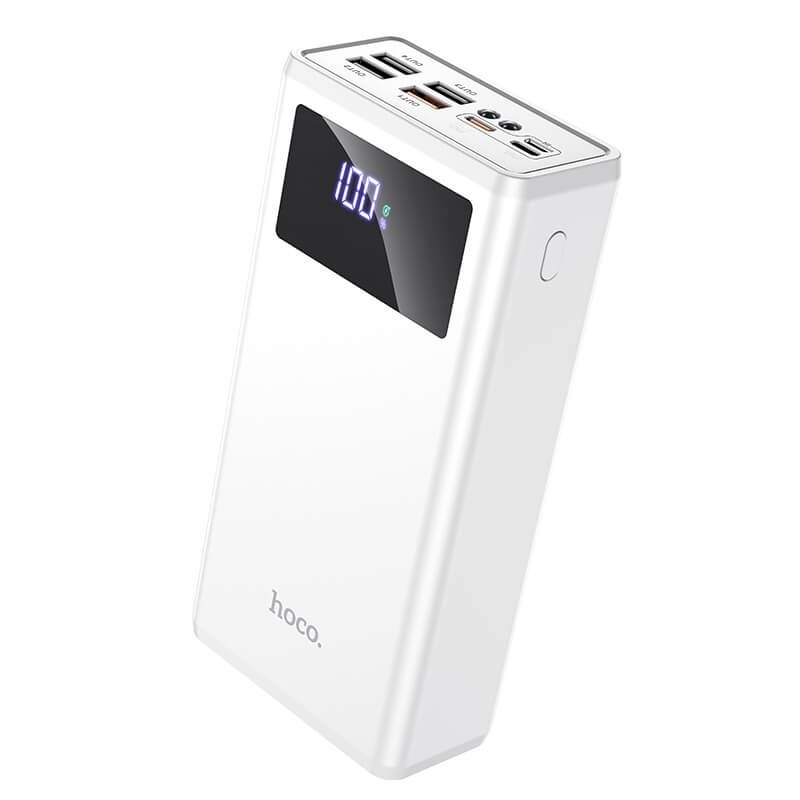 

Павербанк Hoco Power Bank 40000mAh Quick Charge|4USB/Type-C/Lightning, PD/QC, 22.5W, 5A| white