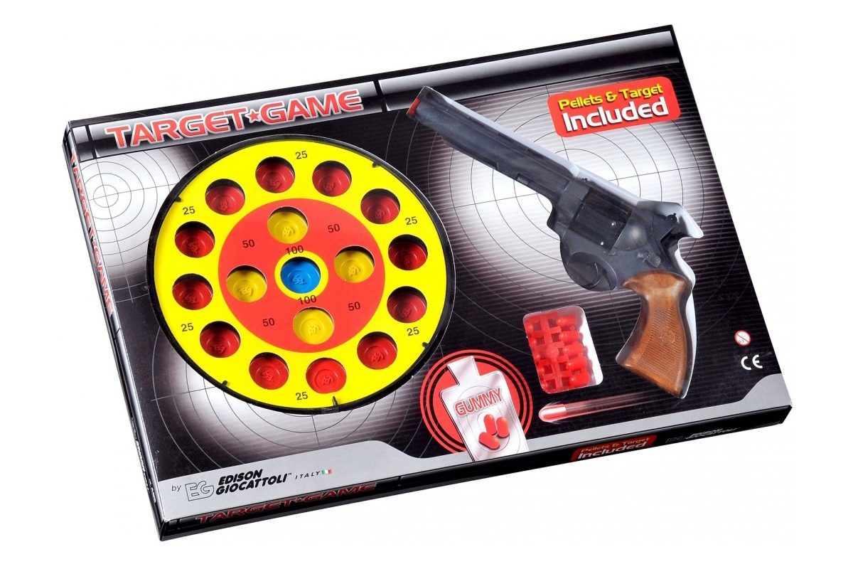 

Игрушечный пистолет с мишенью Edison Giocattoli Target Game 28 см 8-зарядный (485/22) (ED-0485220)