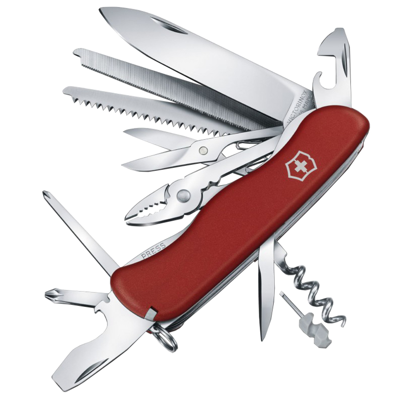 

Нож складной, мультитул Victorinox Workchamp (111мм, 21 функций), красный 0.8564