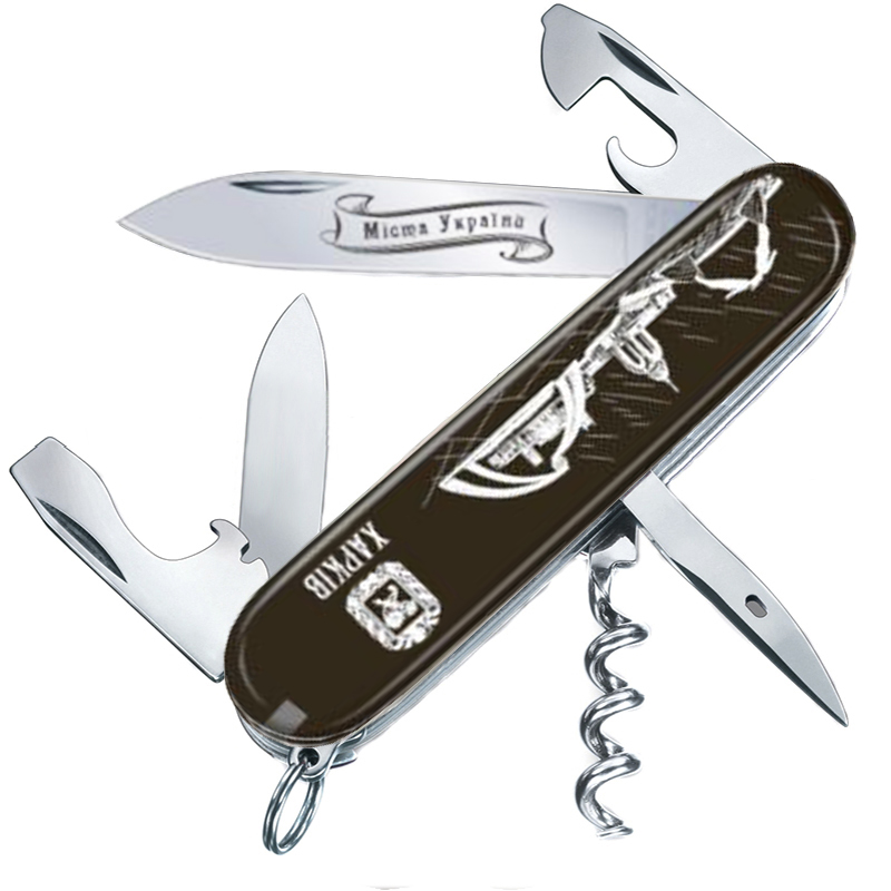 

Нож складной, мультитул Victorinox Spartan City 3D Харьков (91мм, 12 функций), черный 1.3603.3R33