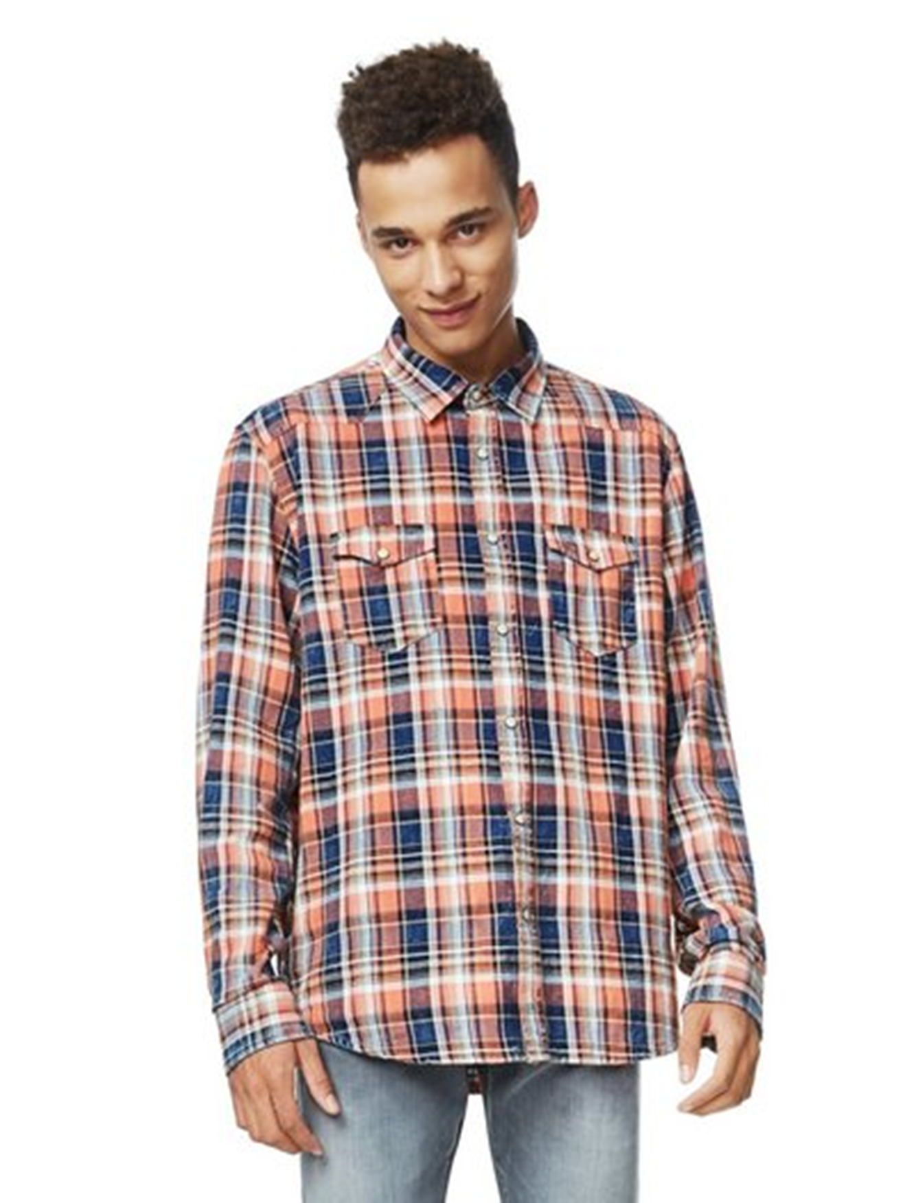 

Рубашка Desigual 17WMCWB3  Оранжевый, Рубашка Desigual 17WMCWB3 M Оранжевый