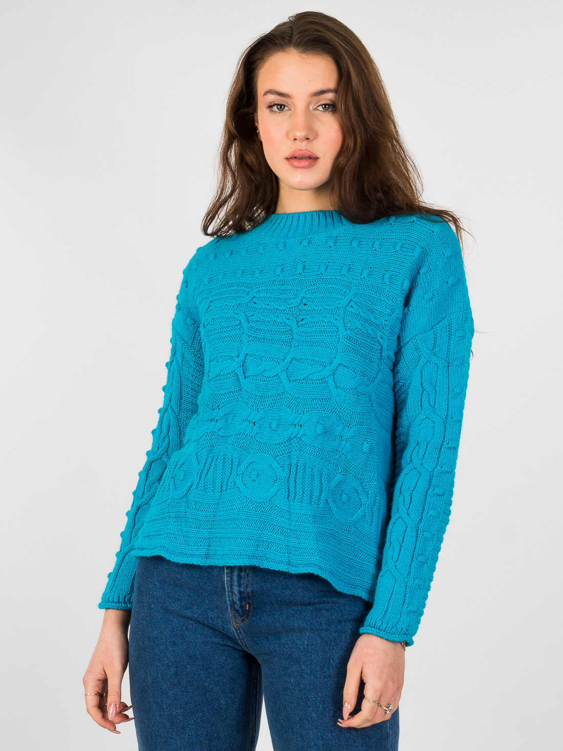 

Свитер BEBE PLUS 24099  Голубой, Свитер BEBE PLUS 24099 M Голубой