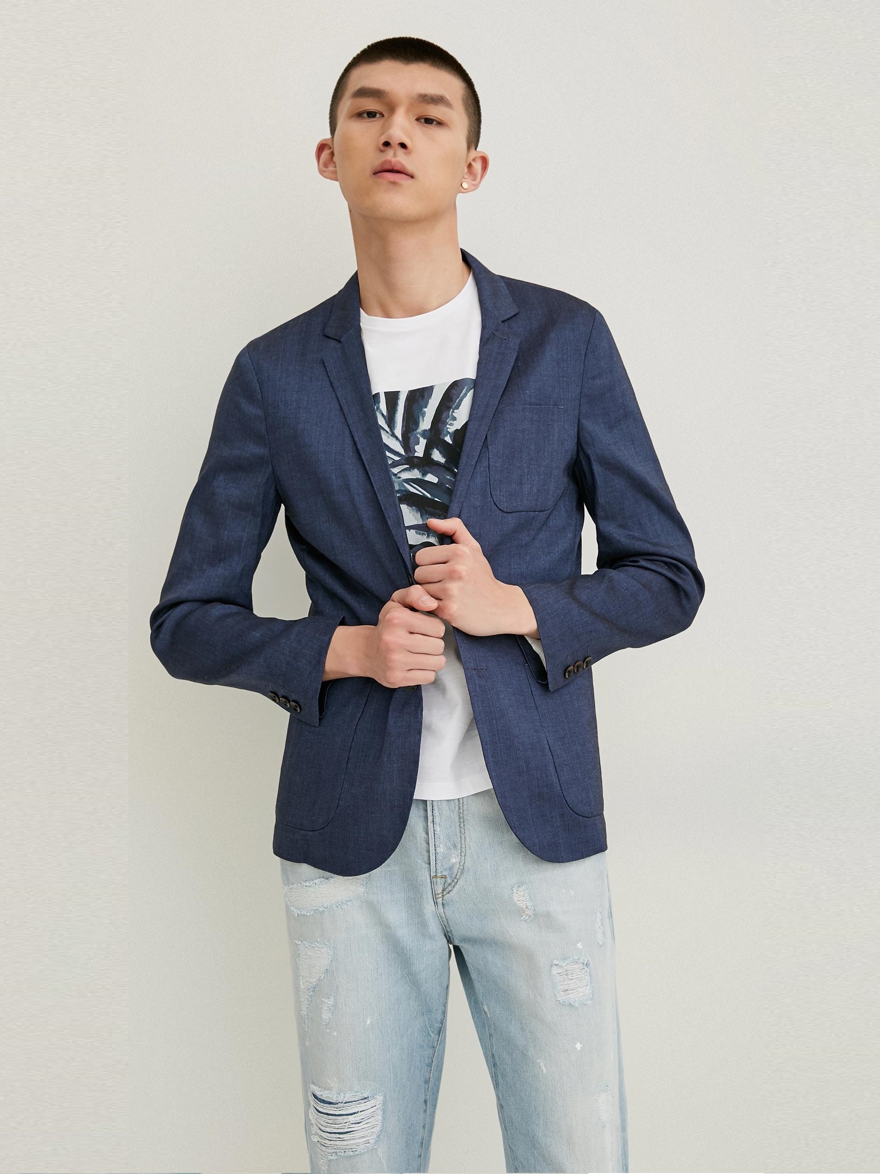 

Пиджак Jack & Jones 217208504  Синий, Пиджак Jack & Jones 217208504 XL Синий