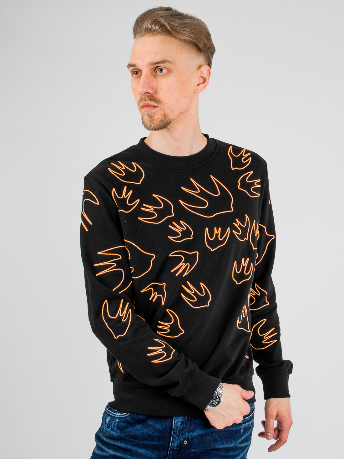 

Свитшот с принтом Alexander McQueen MCQ011019-1 2XL Черный