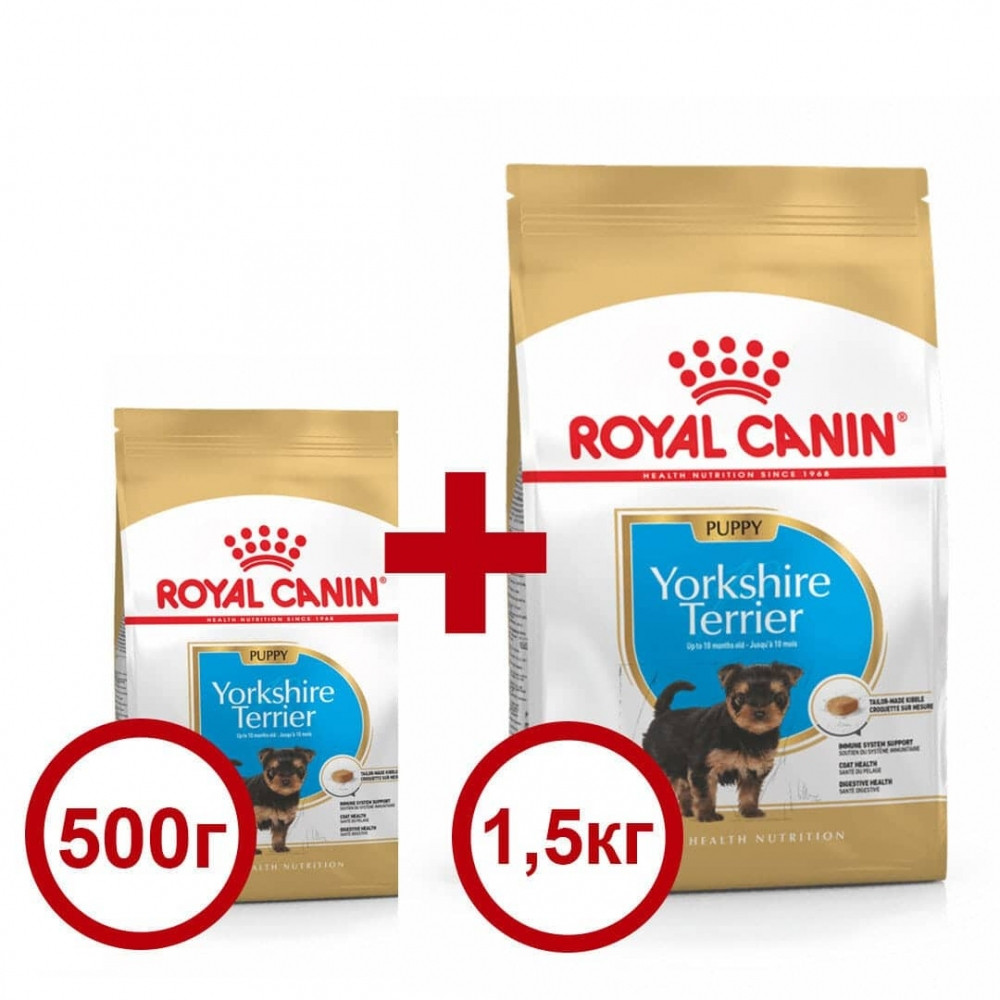 

Сухой корм Royal Canin Yorkshire Terrier Puppy 1,5кг 500г в подарок