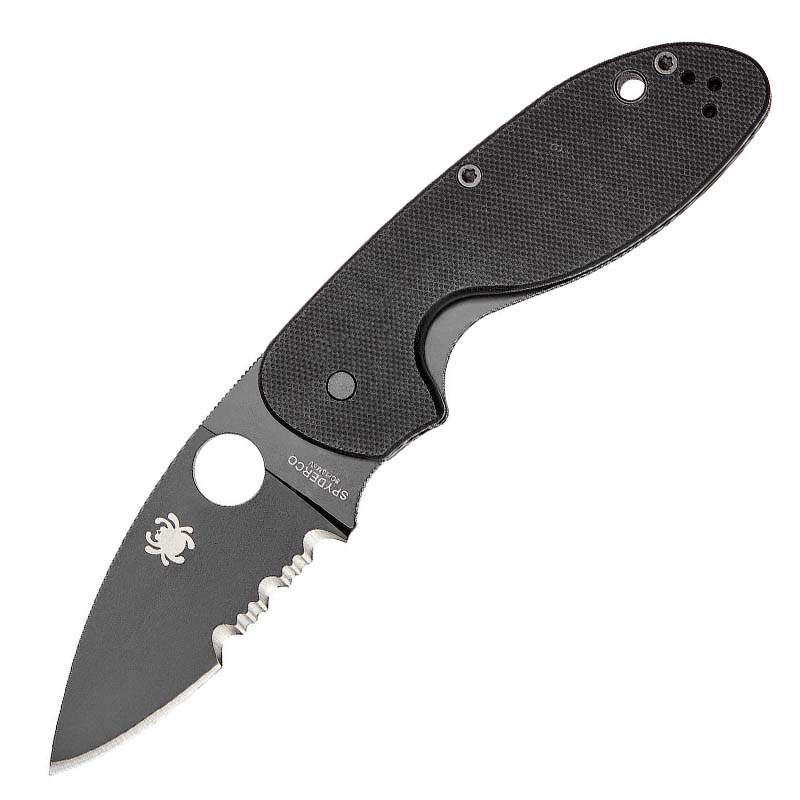 

Нож складной Spyderco Efficient полусеррейтор (длина: 180мм, лезвие: 76мм, черное), черный