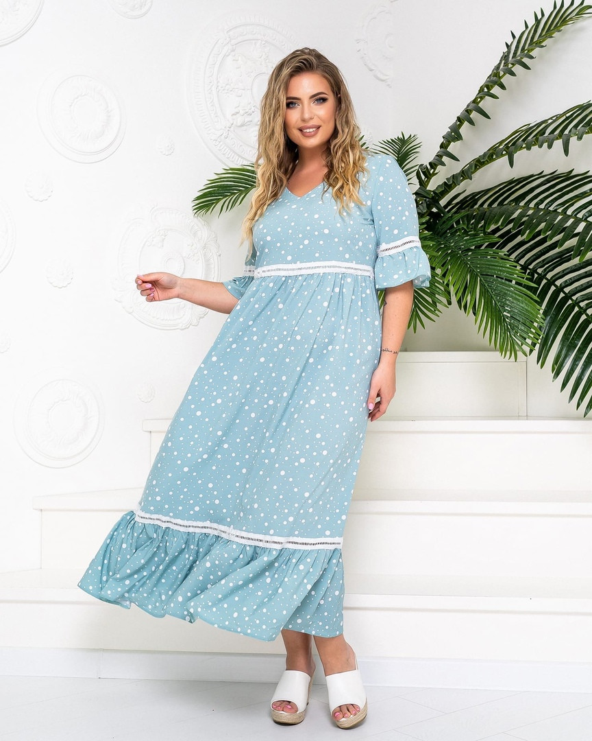 

Платье женское батальное летнее Sofia FO-4256 -, Мята, Платье женское батальное летнее Sofia FO-4256 58-60, Мята