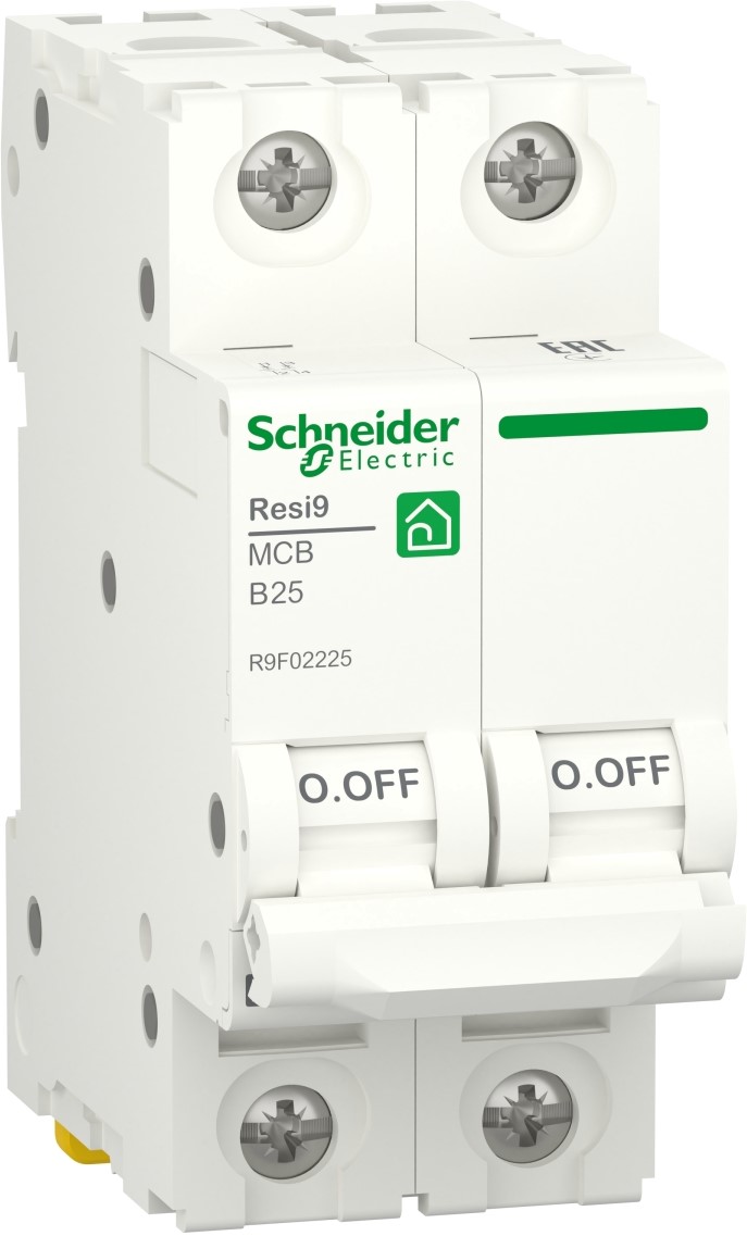 

Автоматичний вимикач Schneider Electric RESI9 25 А, 2P, крива В, 6 кА