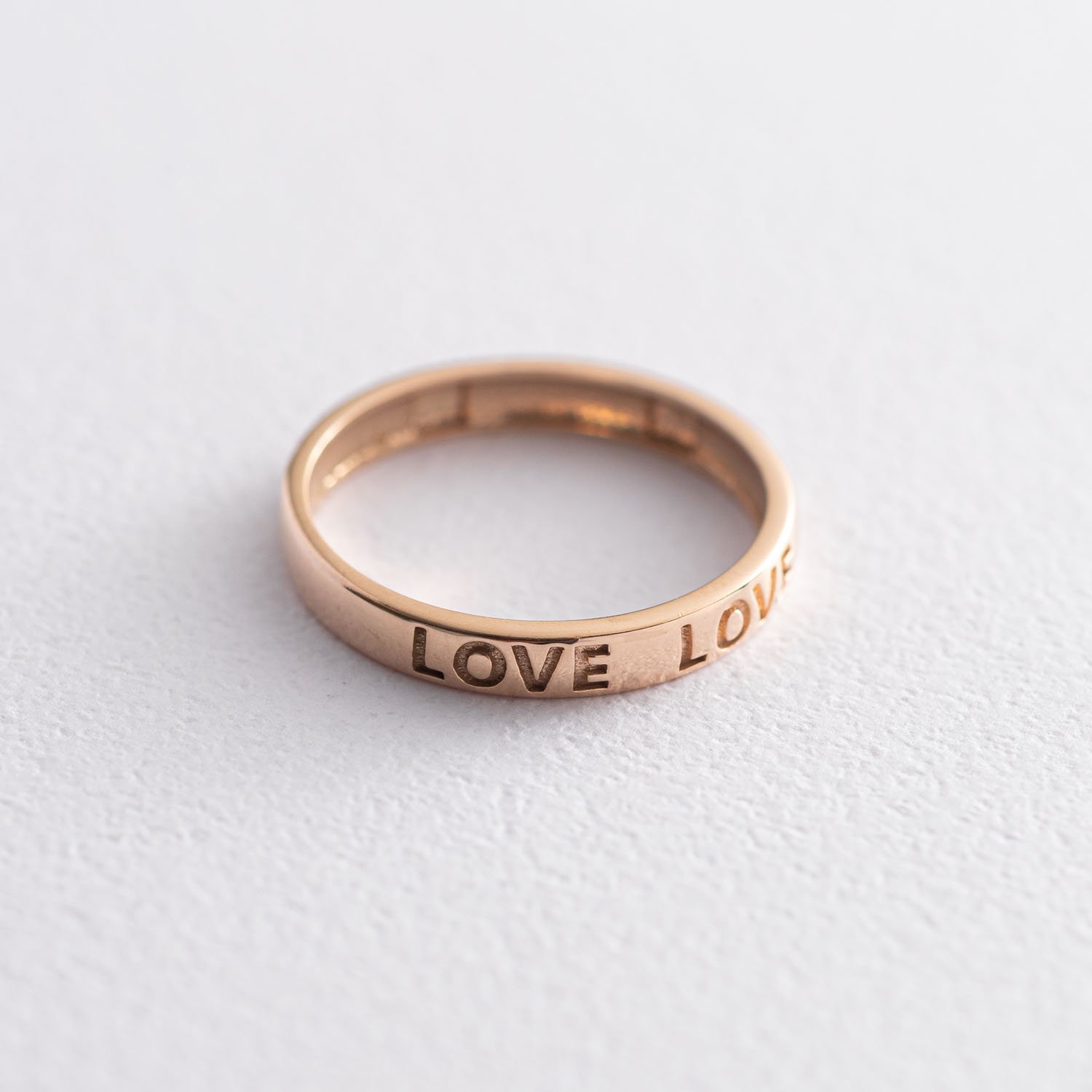 

Золотое кольцо "Love" к05877 Оникс 16