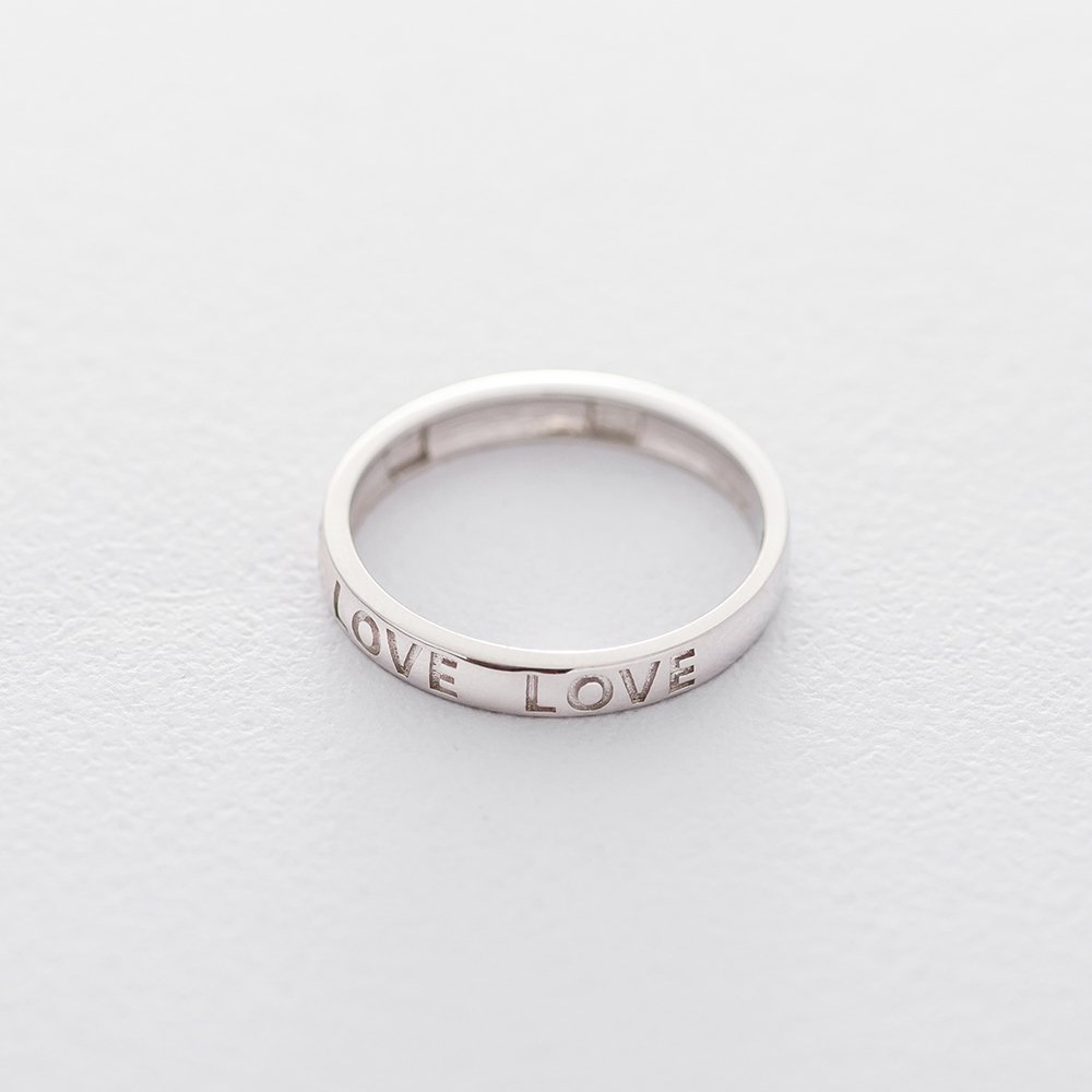 

Золотое кольцо "Love" к05874 Оникс 18
