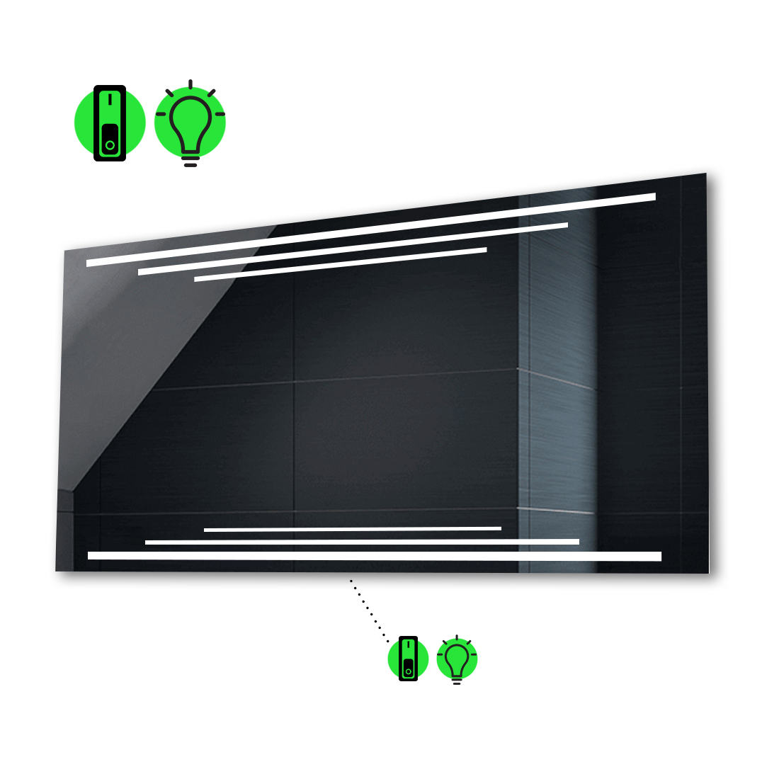 

Зеркало Francisca с Led-подсветкой и механическим выключателем 90x60 см