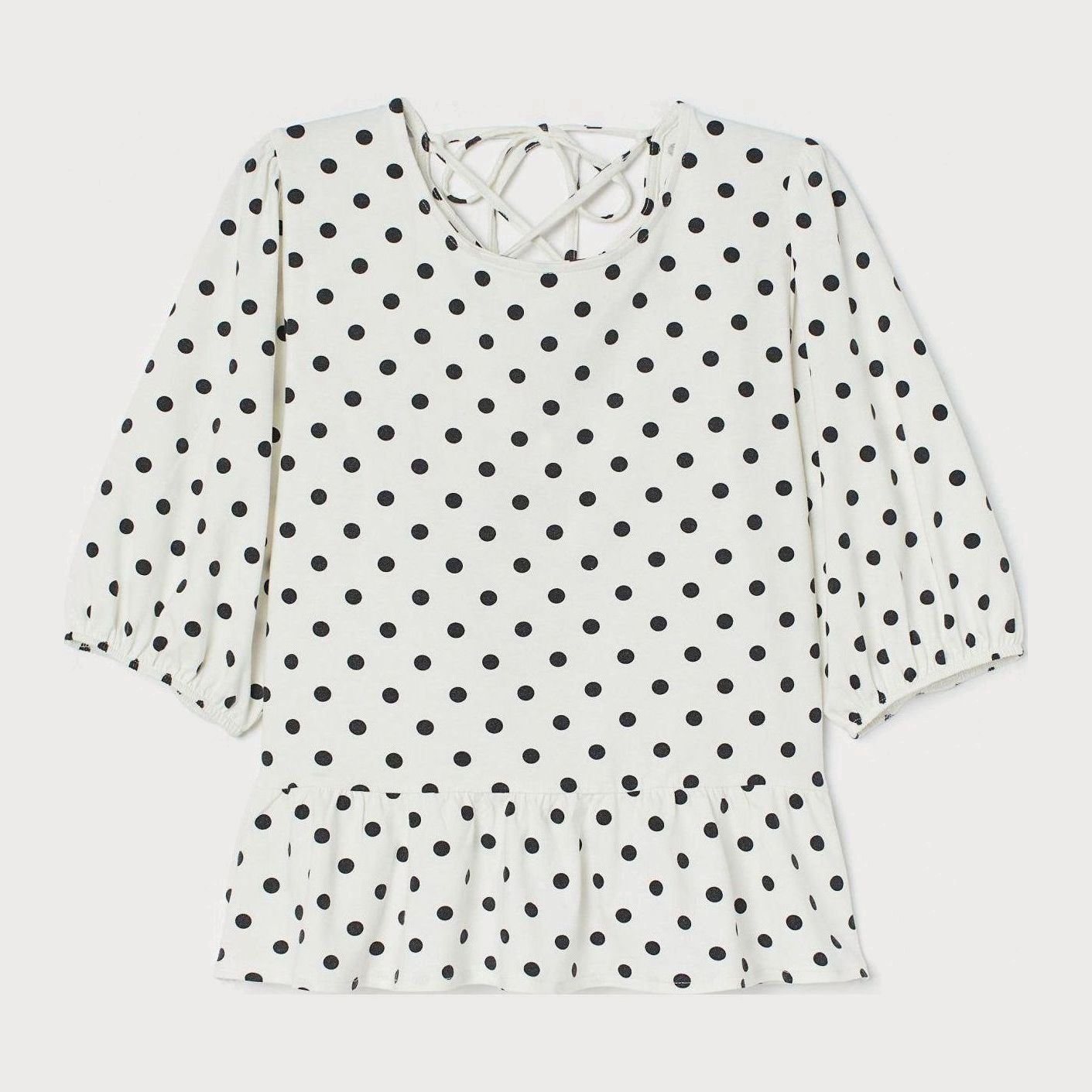 

Топ H&M 8615411-ABQC M Белый с черным