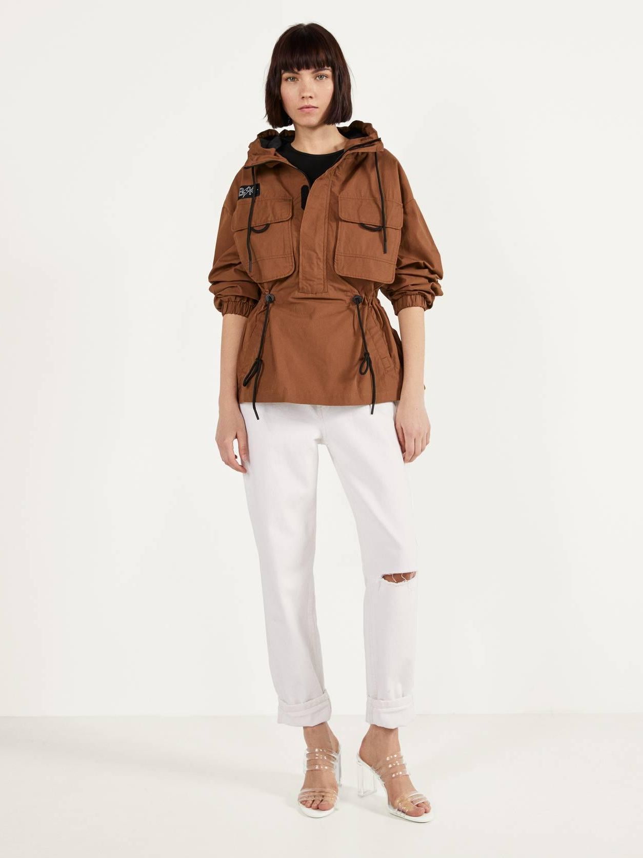 

Парка Bershka 1148/019/700-ACVE XS/S Коричневая
