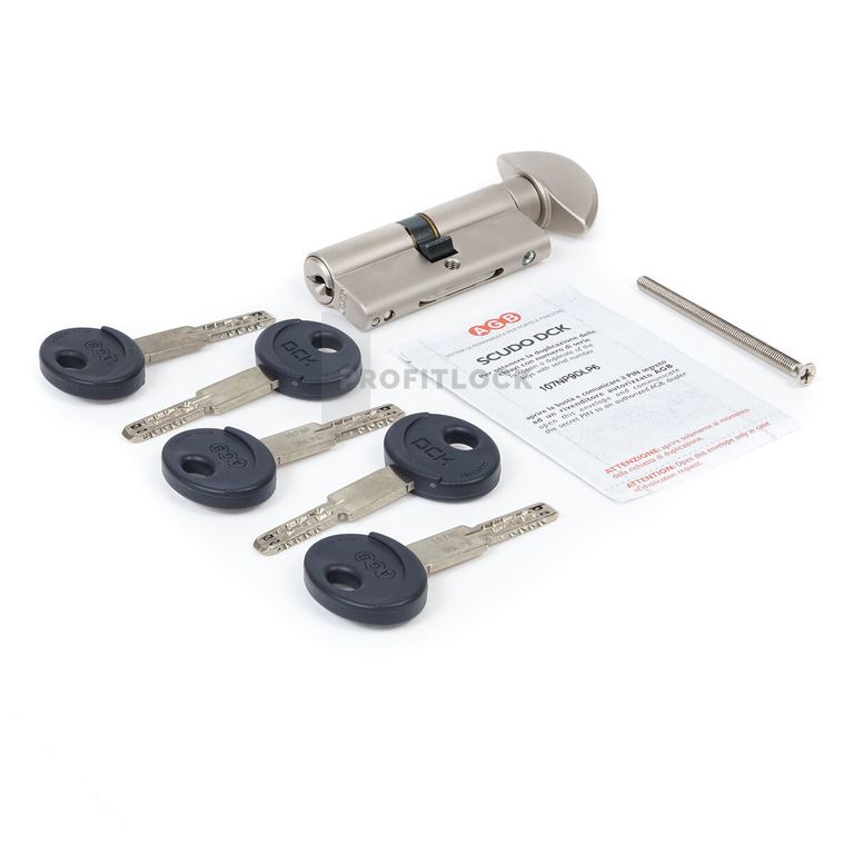 

Цилиндр Dсk 90Мм Ключ-Вороток 40Х50 Мат Хром Agb C.120.16.45.35