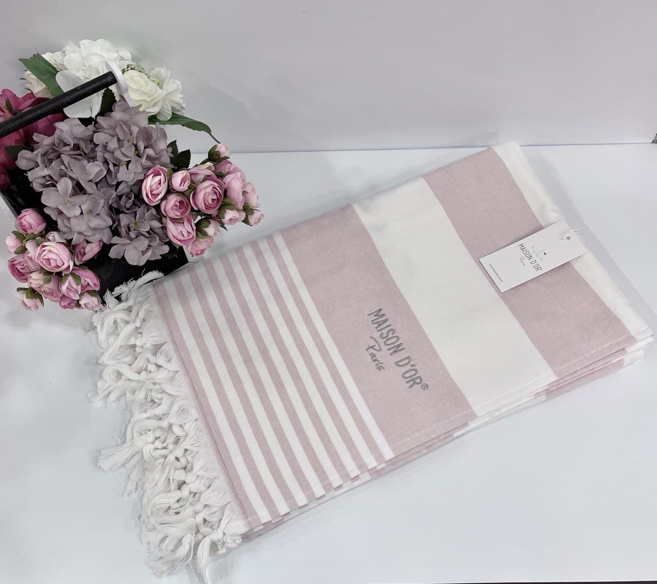 

Полотенца Maison D'or Коттон 100 Primavera b 100 x 200 розовый
