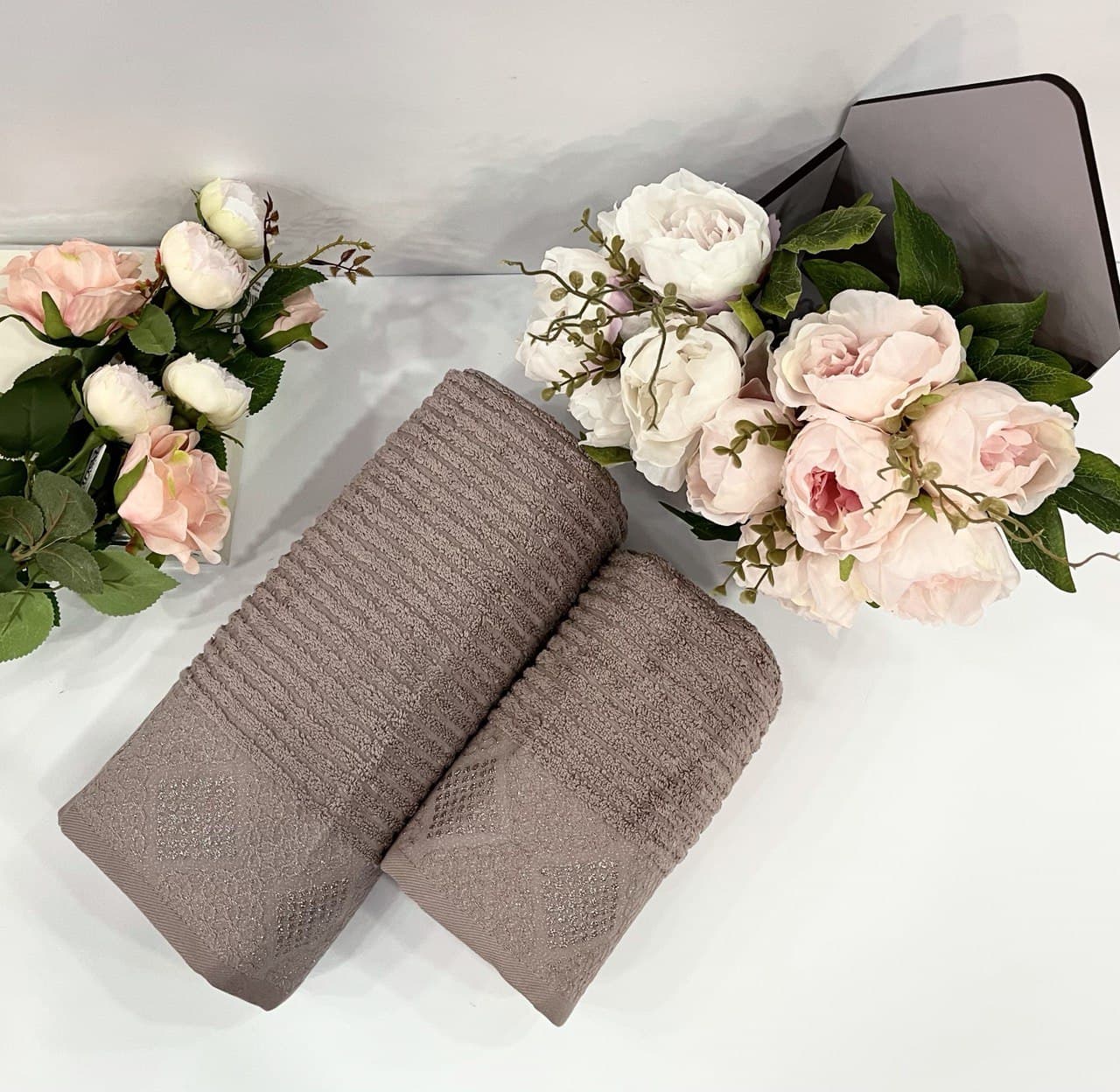 

Полотенца Pupilla Collection Хлопок-бамбук 100 Jakarli 50 x 90 70 x 140 коричневый