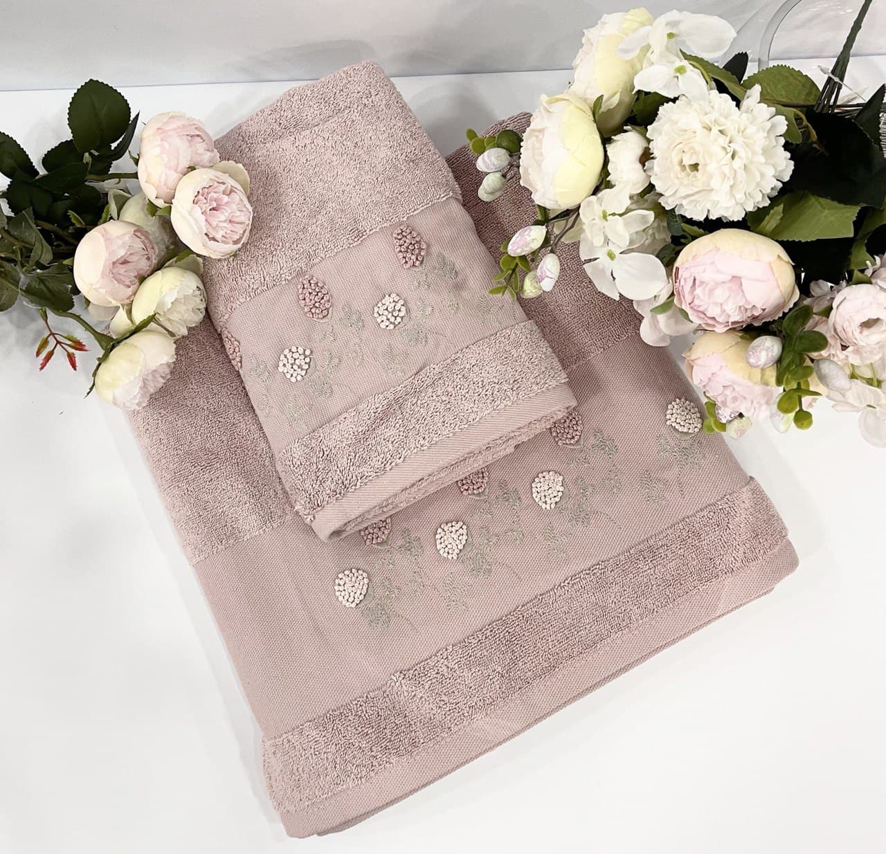 

Полотенца Pupilla Collection Хлопок-бамбук 100 Penye 50 x 90 70 x 140 светло розовый