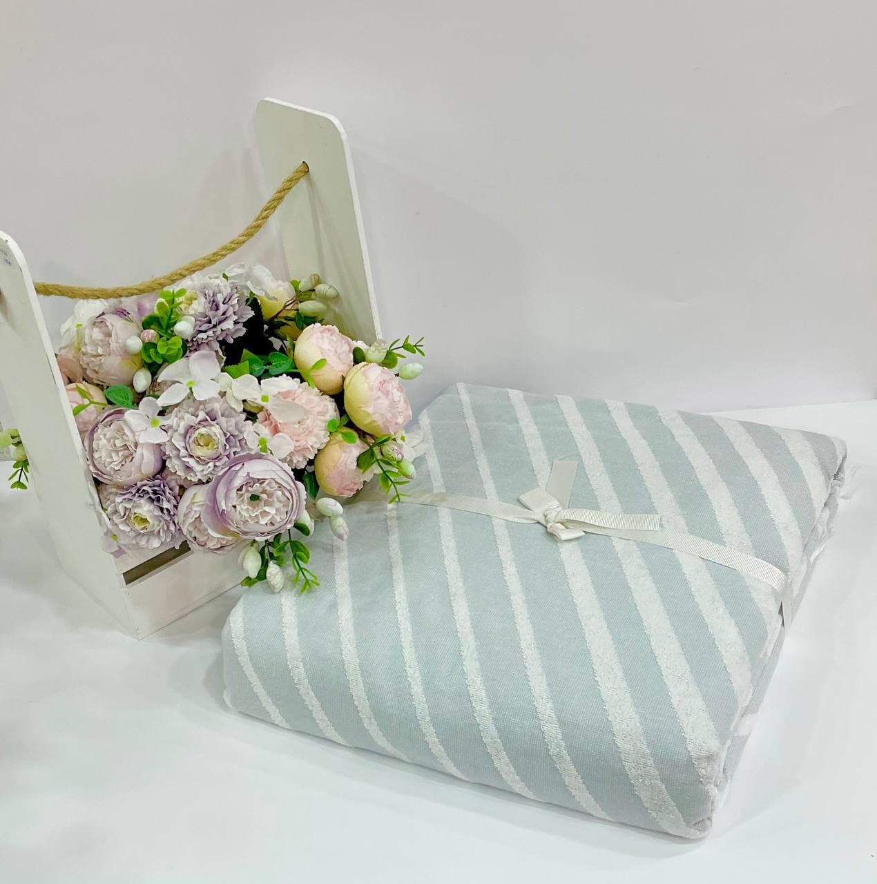 

Пледы Tivolyo Home Коттон 100 Melvin 220 x 240 голубой