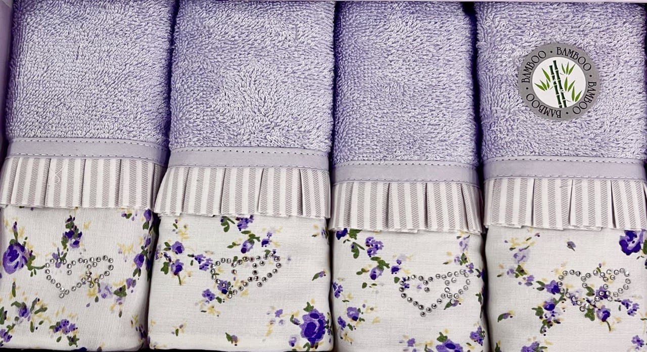 

Полотенца Maison D'or Хлопок-бамбук 100 Roses-MD 30 x 50 фиолетовый
