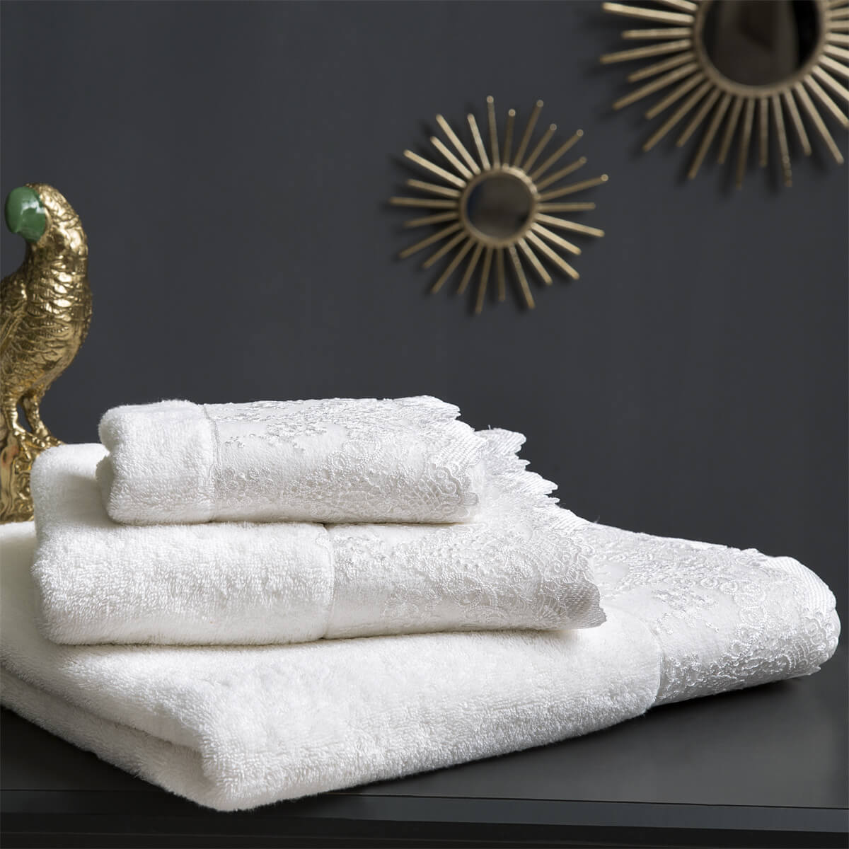 

Полотенца Tivolyo Home Бамбук-коттон 100 Regina 50 x 100 75 x 150 белый