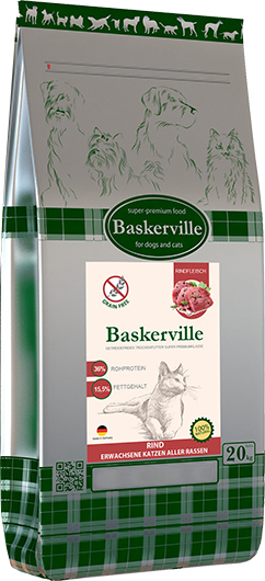 

Сухой корм для котов Baskerville KF Adult Rind без зерновой говядина и батат 20 кг