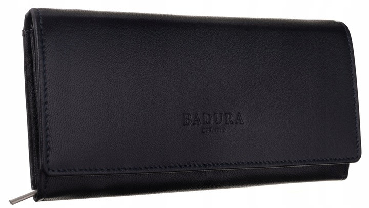 

Жіночий шкіряний гаманець Badura з RFID 10 х 18,5 х 3,5 - синій