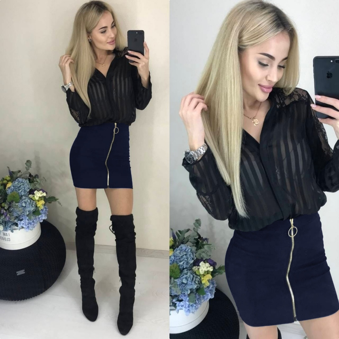 

Fashions • Юбка Lori Fashions 44 темно-синий (204-фг)